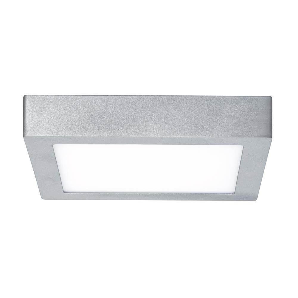 Deckenleuchte Lunar LED Panel 15,4W 1140lm Alu in moderner, flacher Aluminium-Designausführung.