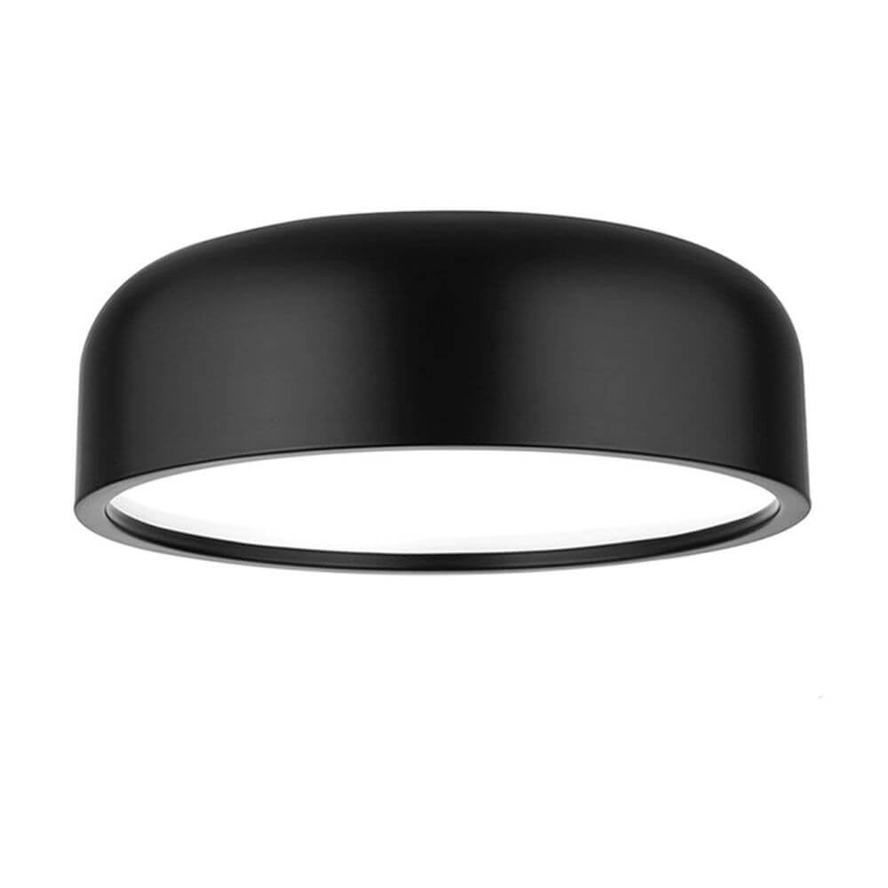 Deckenleuchte Perleto Ø 48cm mit Opal-Abdeckung Schwarz in modernem Design, perfekt für jedes Zuhause.