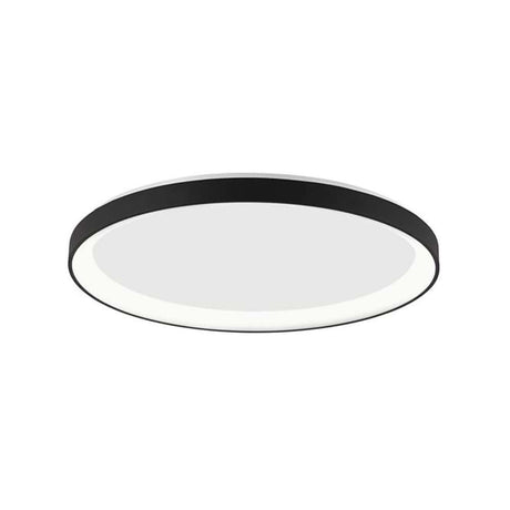 Deckenleuchte Pertino Ø 58cm Schwarz, moderne runde LED-Deckenlampe mit warmweißem Licht