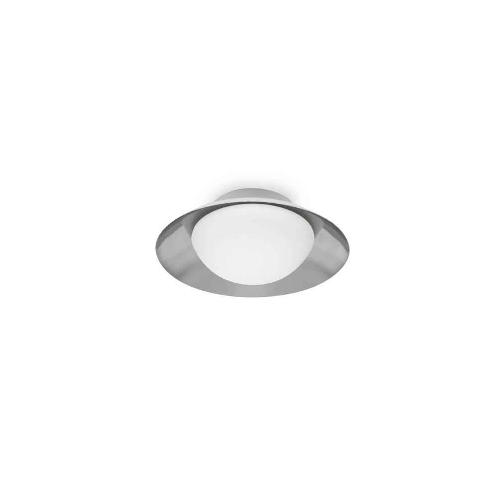 Deckenleuchte SIDE Weiß, Nickel - moderne Deckenleuchte mit elegantem Design in Nickel und Weiß.