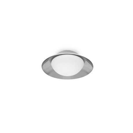 Ceiling Light SIDE White, Nickel - modern ceiling light with an elegant design in nickel and white.
