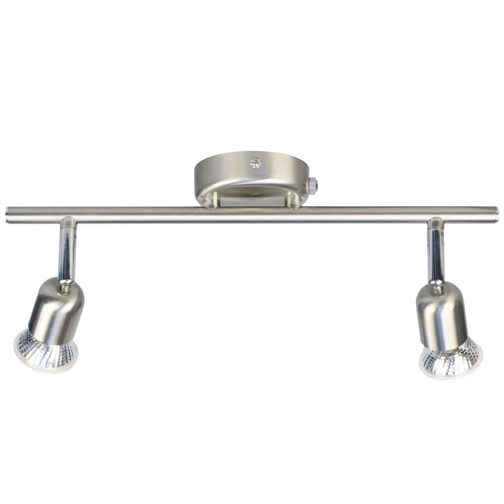 Deckenstrahler Avenue 2-Rail mit zwei neigbaren Leuchtenköpfen im klassischen Design.