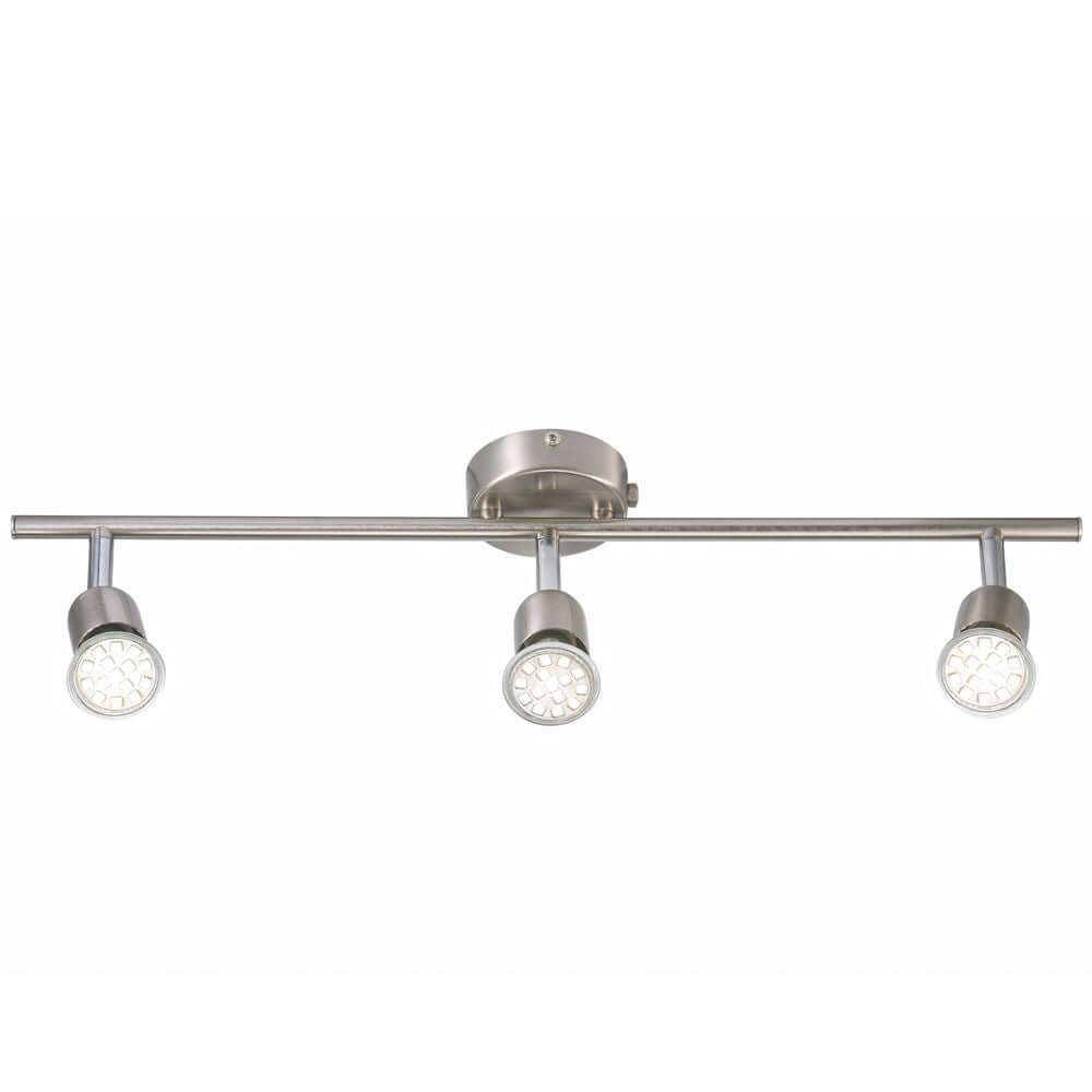 Deckenstrahler Avenue 3-Rail mit drei schwenkbaren Leuchtenköpfen im klassischen Design.