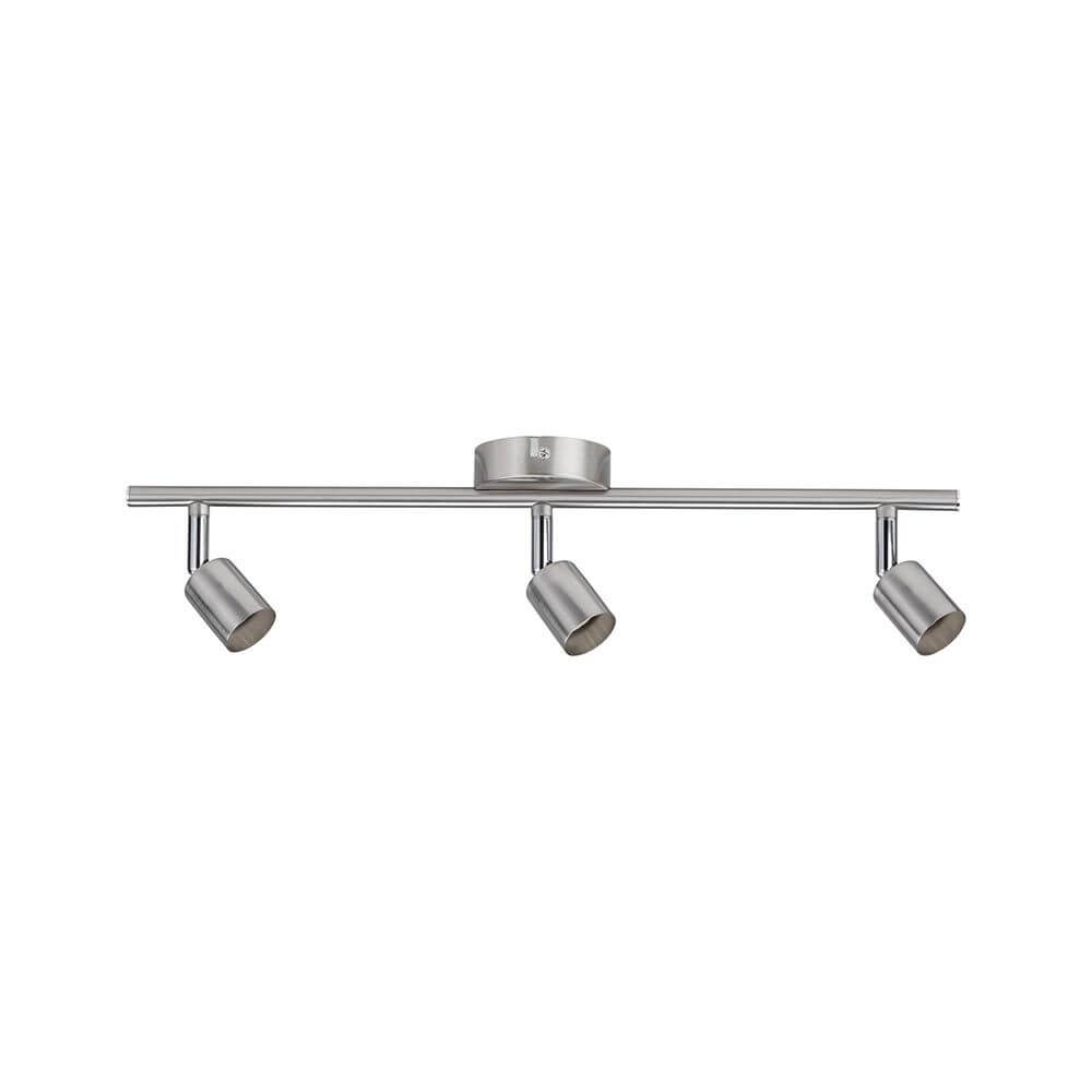 Deckenstrahler Carolina 3-flammig Chrom, Nickel mit schwenkbaren Spotköpfen für flexibles Licht.