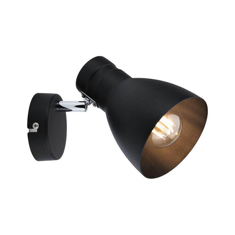 Davy ceiling spotlight, black, dimmable – elegant spotlight in an industrial design with direct lighting.