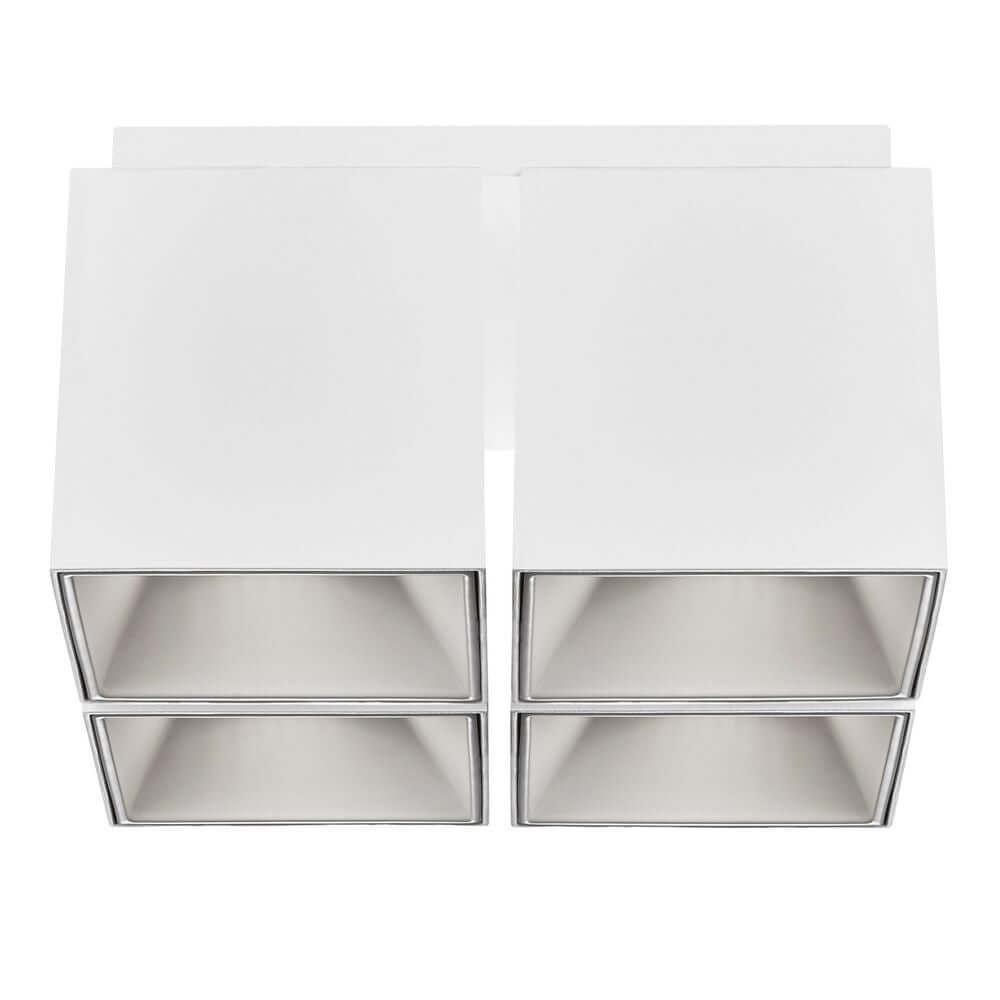 Deckenstrahler Ethan 4-Spot in modernem Design mit vier strahlenden Spots, ideal für stimmungsvolle Beleuchtung.