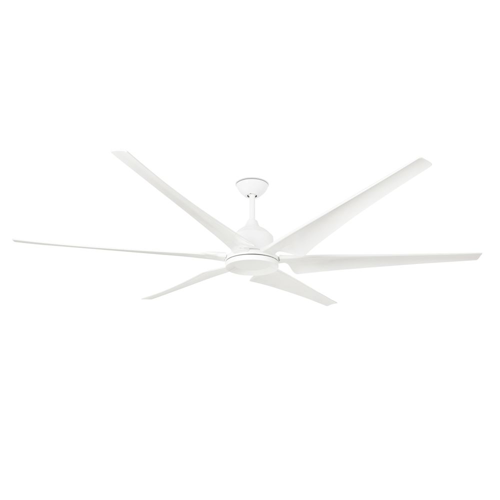 Deckenventilator CIES Ø 210cm 6 Flügel Weiß in schlichtem, modernem Design, ideal für große Räume.
