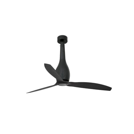ETERFAN ceiling fan in black with elegant three blades in a modern design.