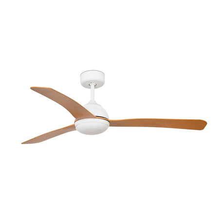 GRID ceiling fan Ø 132 cm 3 blades white, brown - modern ceiling fan with elegant wood look.