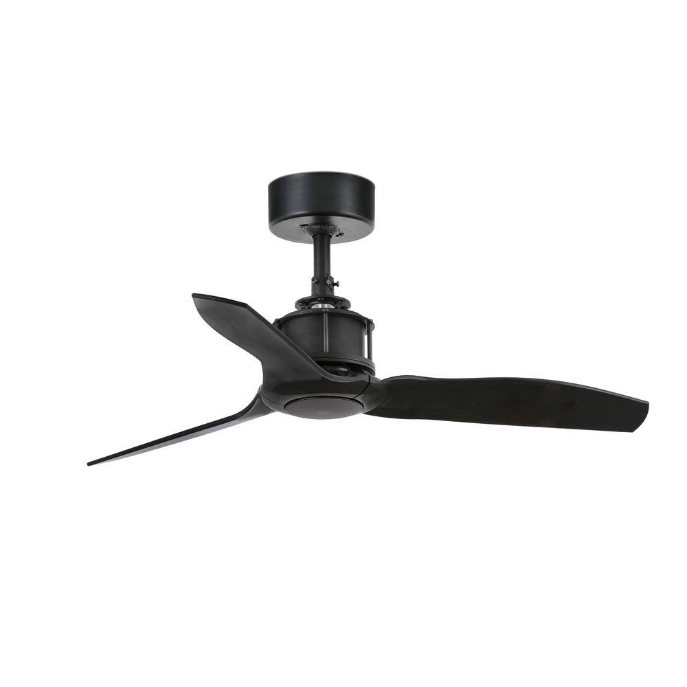 Deckenventilator JUST FAN XS Ø 91cm Flügel Schwarz - eleganter schwarzer Deckenventilator mit drei Flügeln.