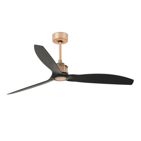 Just Fan ceiling fan Ø 128 cm with modern design and three black blades.