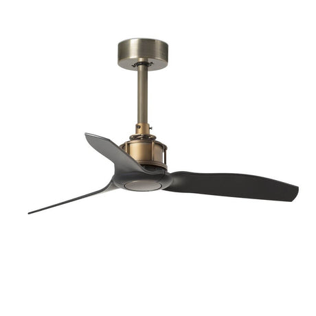 Just Fan ceiling fan Ø 81cm with a modern design and 3 black blades, ideal for rooms from 13m² to 17m².