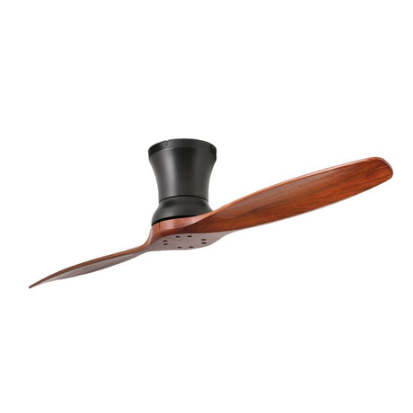Deckenventilator LAMA Ø 143cm 2 Flügel Schwarz, Braun im modernen Design mit Walnussholzschaufeln.