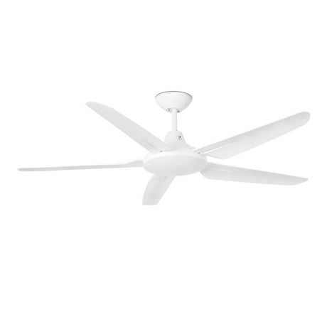 Deckenventilator MENO Ø 135cm 5 Flügel Weiß mit fünf weißen Flügeln für optimale Luftzirkulation in großen Räumen.