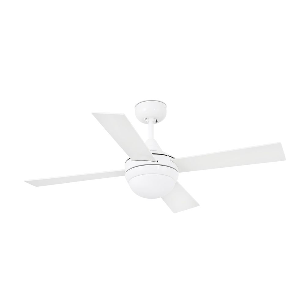 Deckenventilator MINI ICARIA Weiß, Weiß-Ahorn mit 4 Flügeln und modernem Design.