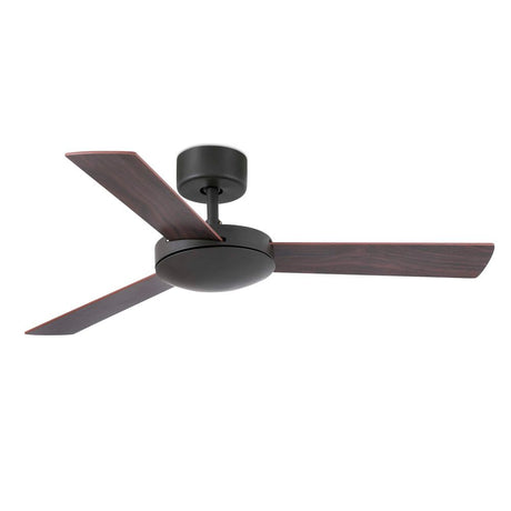 Deckenventilator Mini Mallorca Ø 106cm Dunkelbraun Kirschbaum mit 3 Blättern und Fernbedienung.