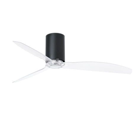 Deckenventilator MINI TUBE FAN Ø 128cm 3 Flügel Schwarz, Transparent von oben betrachtet.