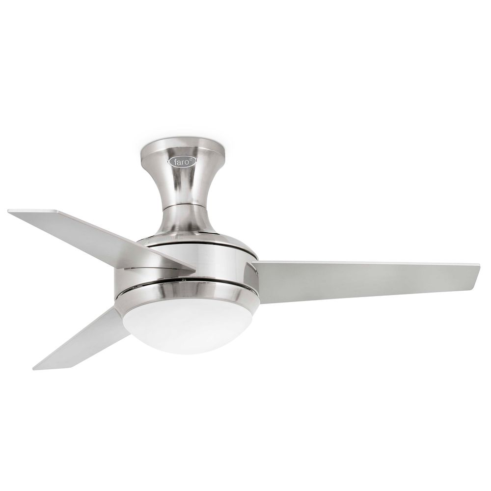 Deckenventilator Mini Ufo Ø 100cm 3 Flügel 2-flammig Grau-Ahorn in modernem Design mit Aluminium-Oberfläche.