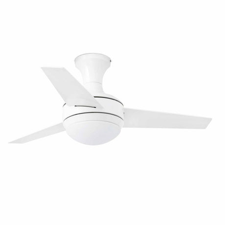 Ceiling fan MINI UFO Ø 100cm 3 blades 2-light White, White-Maple in a modern design.
