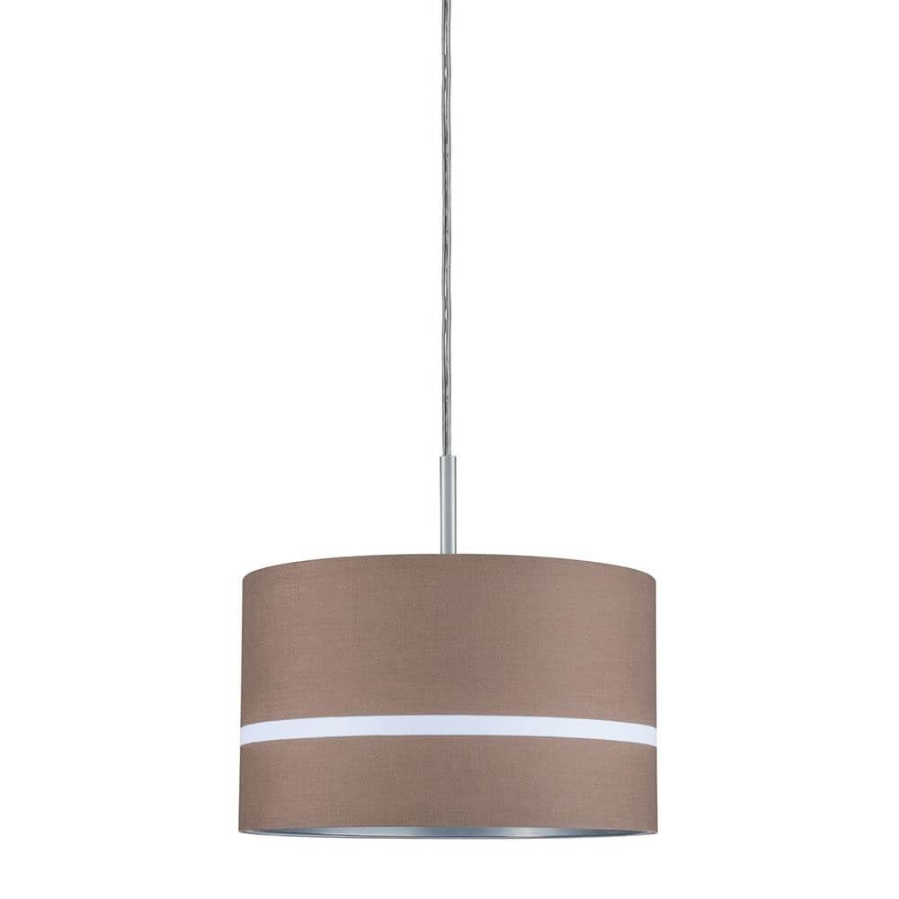 DecoSystems Stoffschirm Tessa Braun max. 50W Ø 25cm, eleganter Textilschirm für warmes Licht und gemütliche Atmosphäre.