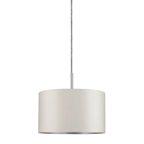 DecoSystems Stoffschirm Tessa Creme max. 50W Ø 25cm Hängelampe für gemütliche Atmosphäre im Wohnraum.