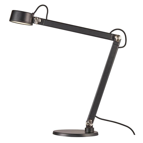 Nobu LED desk lamp in an industrial design with touch function for flexible light.