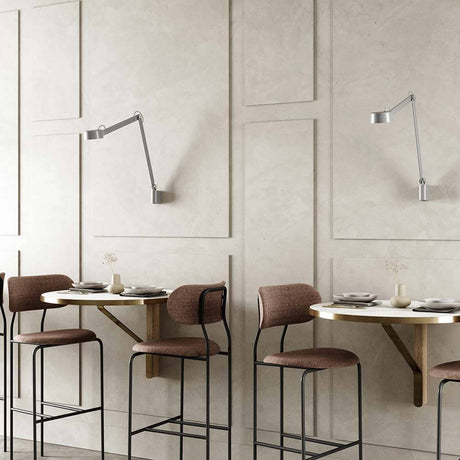 Nobu LED desk lamp on elegant walls and modern furniture in a stylish interior.