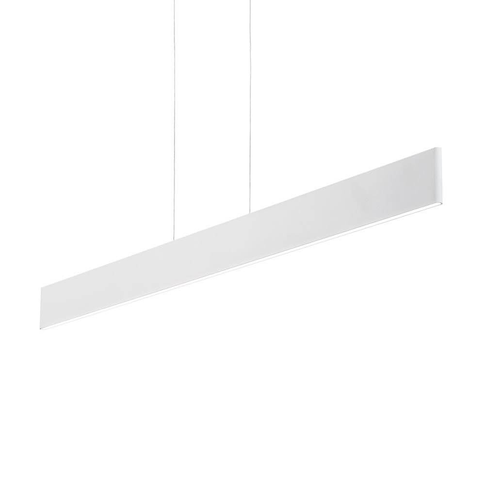 Desk LED-Pendelleuchte 2100lm Weiß - schlankes, elegantes Design in matt weißem Aluminium.