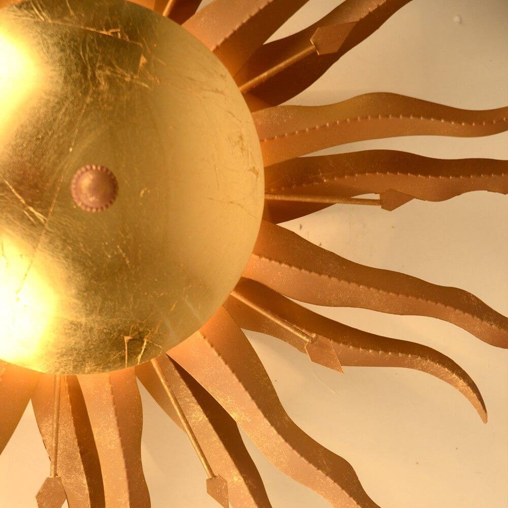 s.luce Diator L forgiato a mano colori sole Ruggine e oro