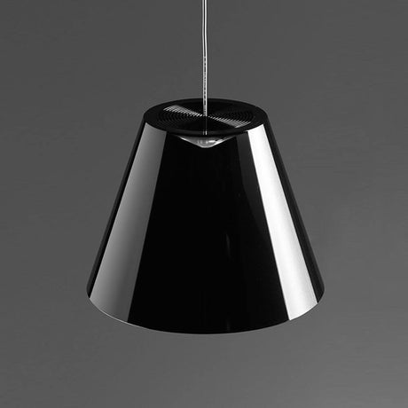 Rotaliana Dina LED pendant light Ø 20cm black, modern black pendant light with an elegant shape.