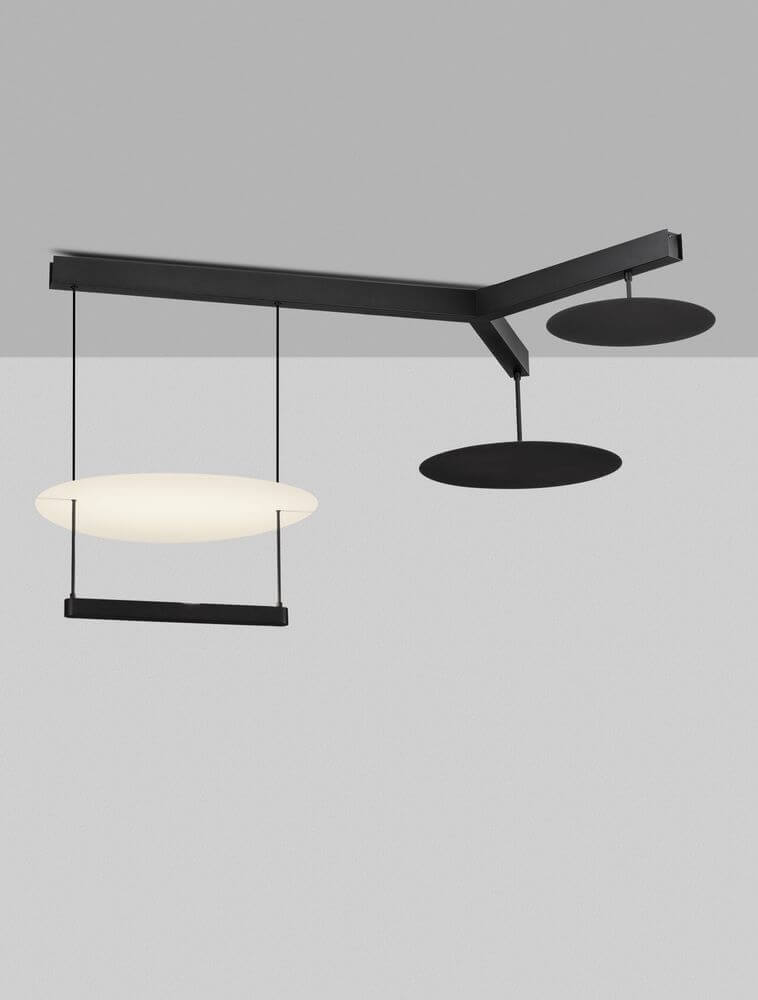Diona LED Deckenleuchte 3-flammig 3000K Schwarz, Weiß hängende Leuchte mit modernem Design