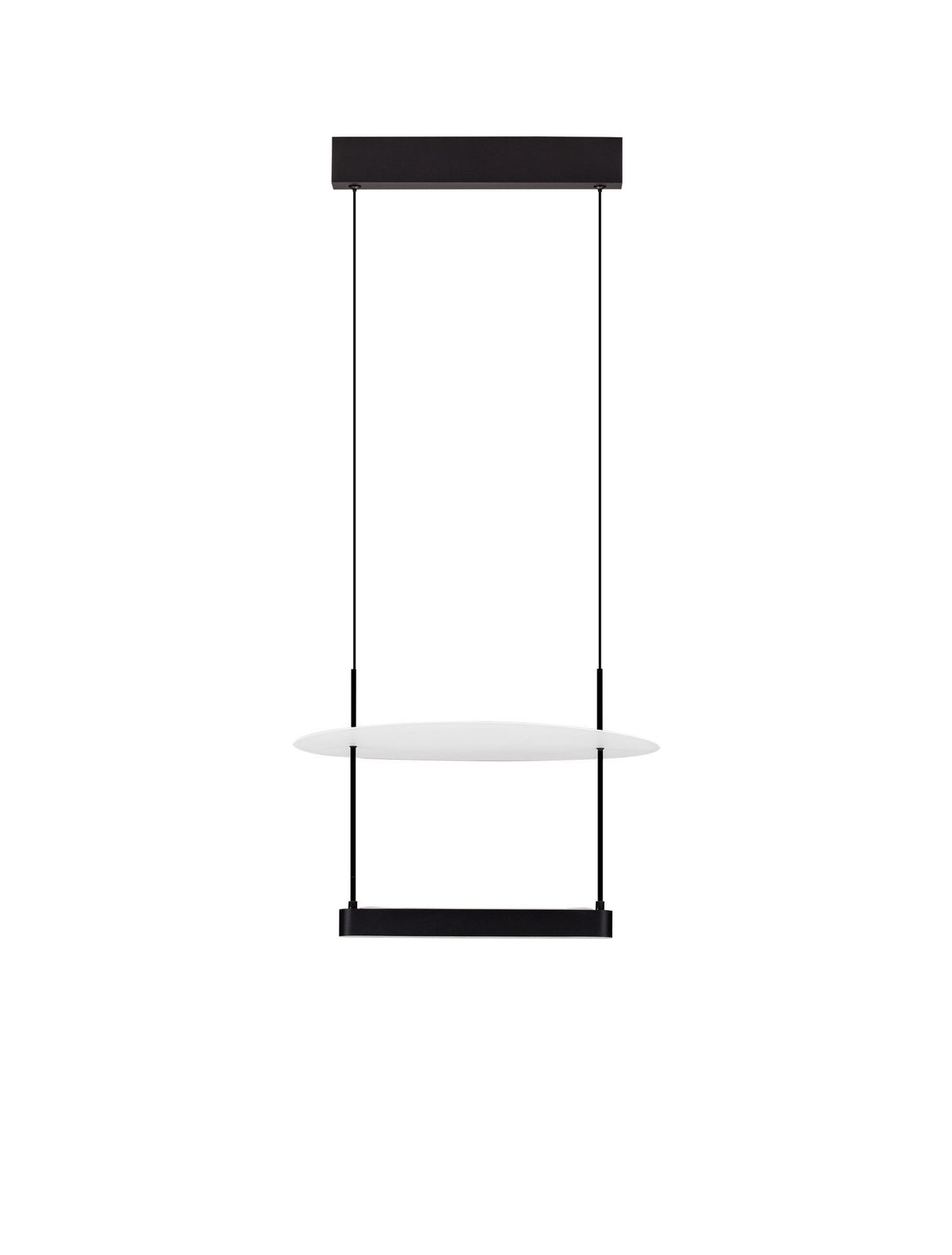 Diona LED Pendelleuchte Ø 40cm Schwarz, Weiß (6)