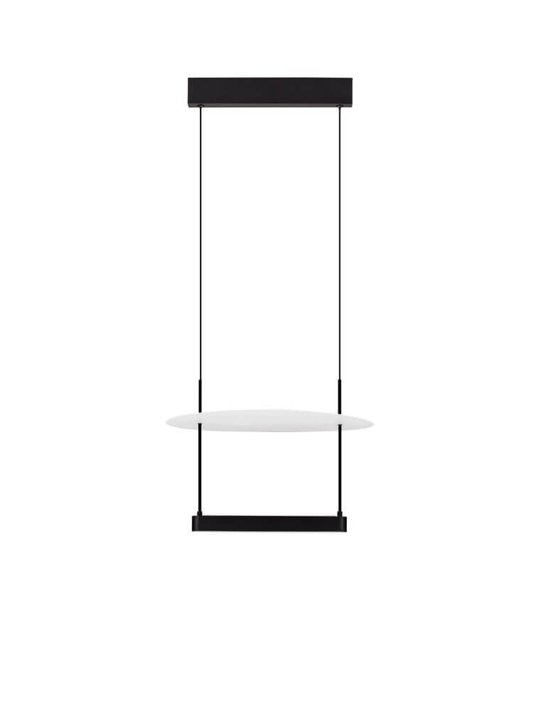 Diona LED Pendelleuchte Ø 40cm Schwarz, Weiß in modernem Design, ideal für stilvolle Beleuchtung.