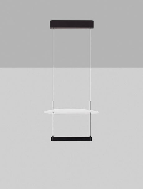 Diona LED Pendelleuchte Ø 40cm Schwarz, Weiß