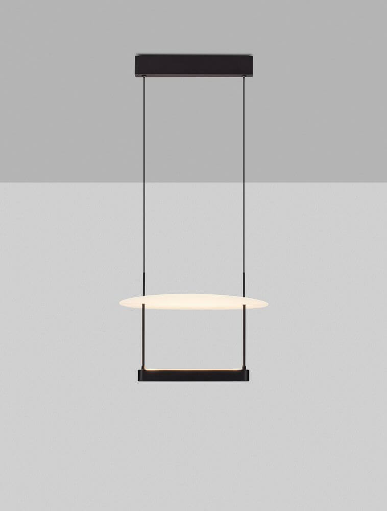 Diona LED Pendelleuchte Ø 40cm Schwarz, Weiß - moderne und elegante Deckenleuchte für zeitgemäße Innenräume.
