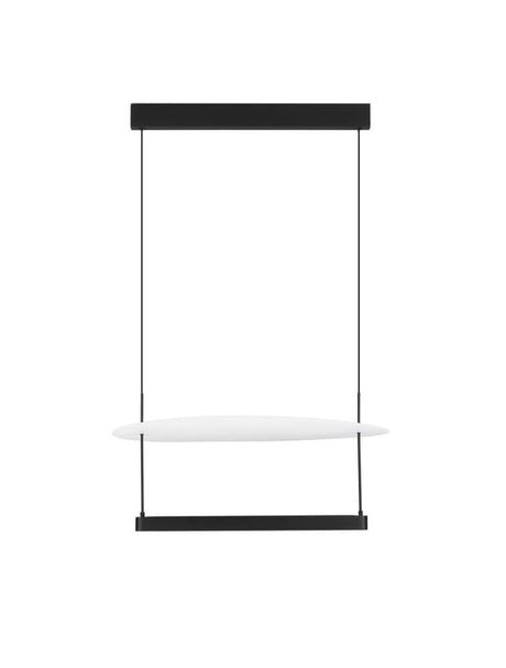 Diona LED Pendelleuchte Ø 60cm Schwarz, Weiß - moderne Pendelleuchte mit warmweißem Licht und Aluminiumgehäuse