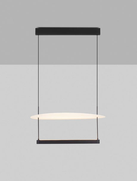 Diona LED Pendelleuchte Ø 60cm Schwarz, Weiß mit warmweißem Licht 3000K und puristischem Design von Nova Luce