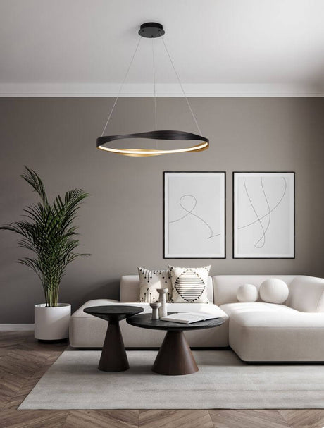 Dobi LED Pendelleuchte 2700, 5000K Schwarz, Gold