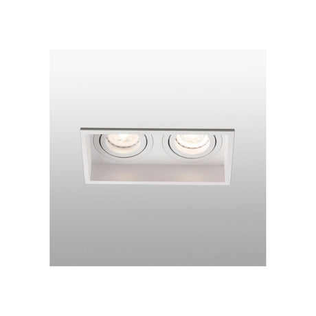 HYDE 2-light downlight GU10 White with two bright spots in a modern design.
