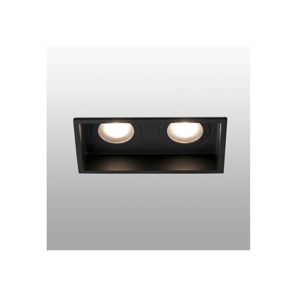 Downlight HYDE 2-flammig GU10 IP44 Schwarz, elegantes und modernes Design für effektive Beleuchtung.