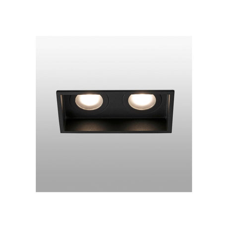 Downlight HYDE 2-flammig GU10 IP44 Schwarz, elegantes und modernes Design für effektive Beleuchtung.