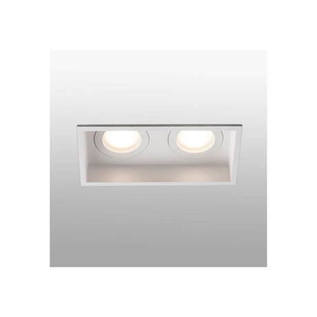 Downlight HYDE à 2 flammes GU10 IP44 Blanc avec deux sources lumineuses au design moderne.