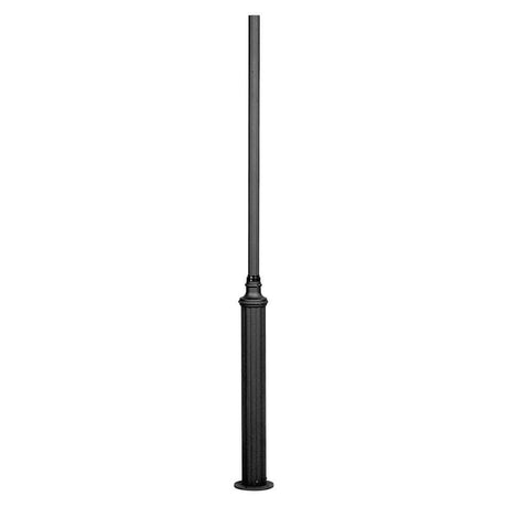 Draco pole for lights black, elegant and robust lamp pole in black for decorative lighting.