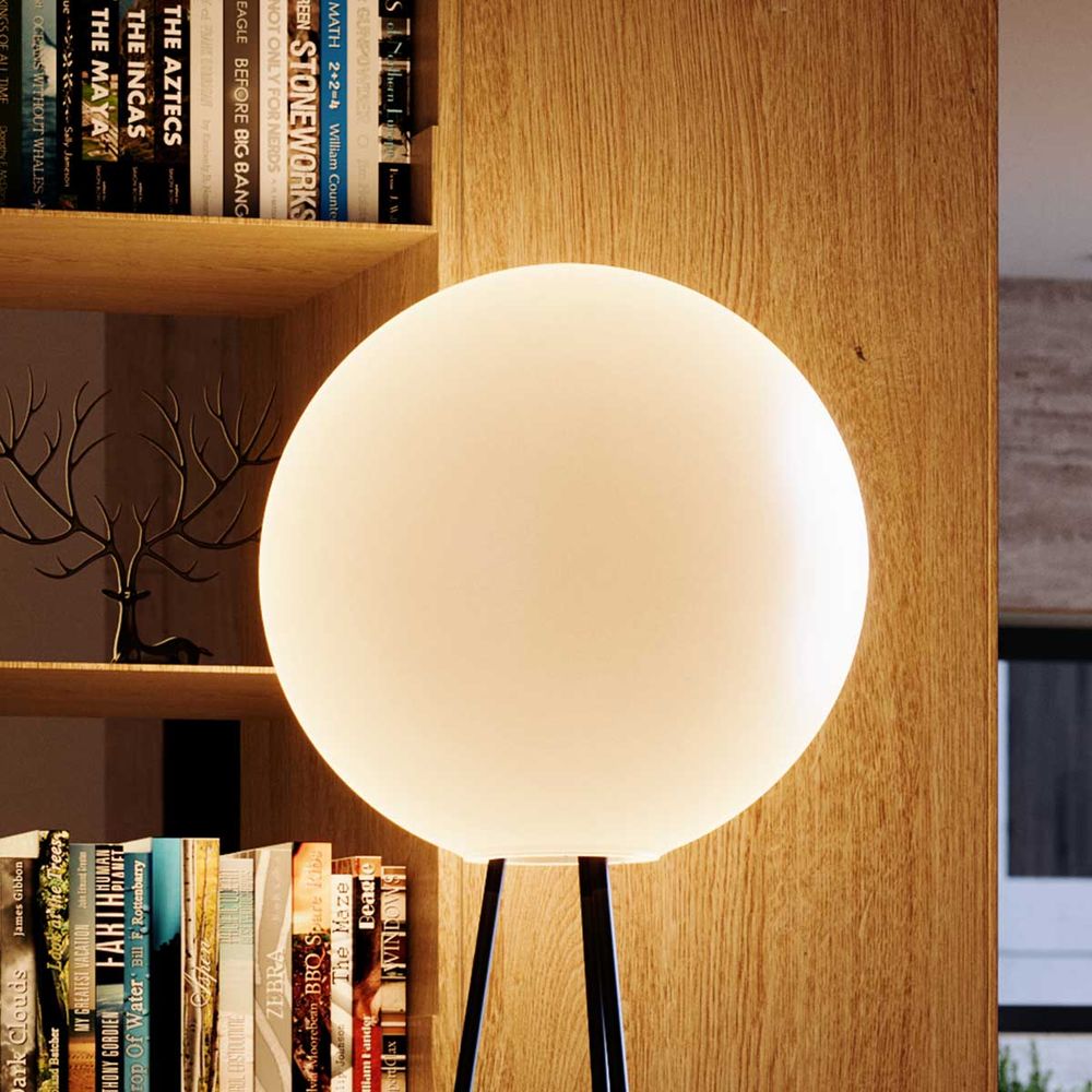 s.luce Staande lamp Orb Tripod 160cm met glazen bol