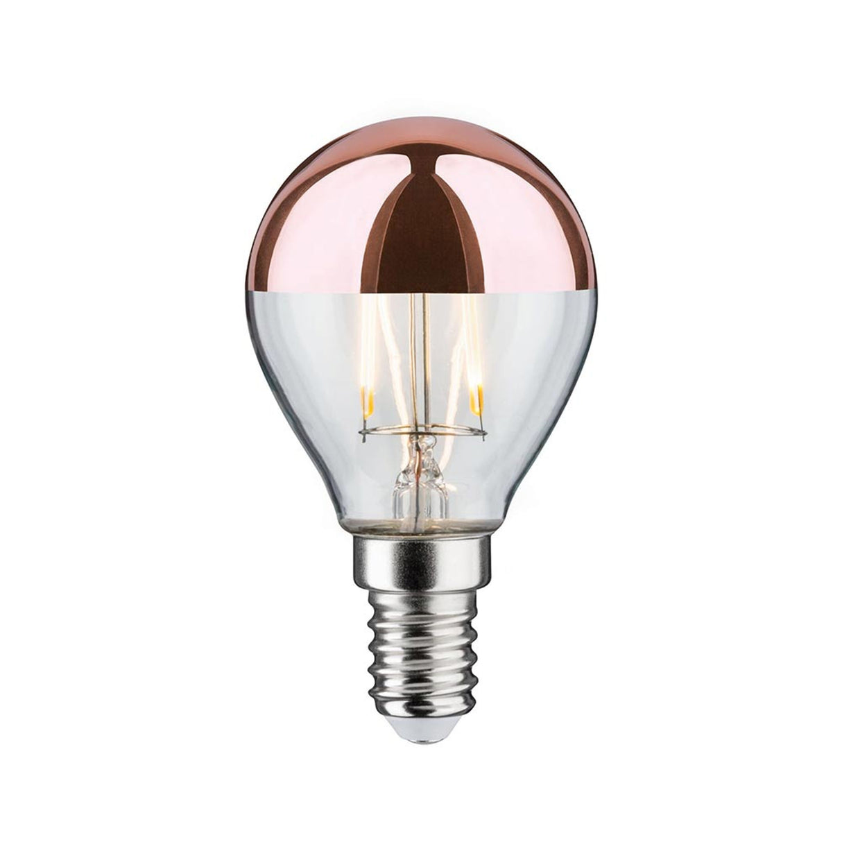 E14 2,6W LED Tropfen Kopfspiegel Kupfer 2700K