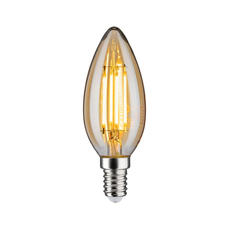 E14 4,7W Vintage LED candela vetro trasparente 2500K dimmerabile, oro