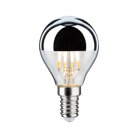 E14 4,8W LED Tropfen 4er-Set 2700K Kopfspiegel Silber
