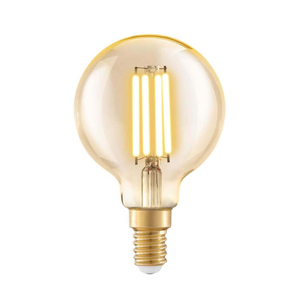 E14 LED G60 Glühbirne, extra warmweiß 2200K, Vintage Design, energieeffizient, 330lm, 4W, umweltfreundlich.