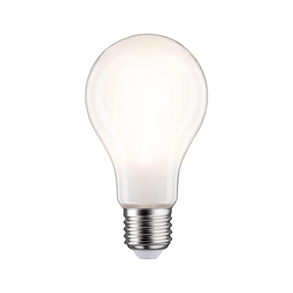 E27 11,5W LED Birne Filament 2700K Matt mitMatt-Oberfläche und warmweißem Licht.