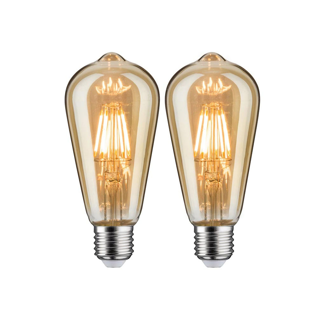 E27 LED ST64 2 x 6,5W Leuchtmittel Bündel 2500K Gold